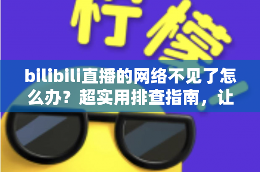 bilibili直播的网络不见了怎么办？超实用排查指南，让你秒速恢复追播与开播体验