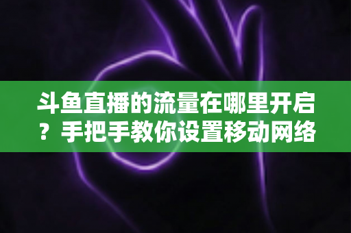 斗鱼直播的流量在哪里开启？手把手教你设置移动网络播放与实用省流攻略