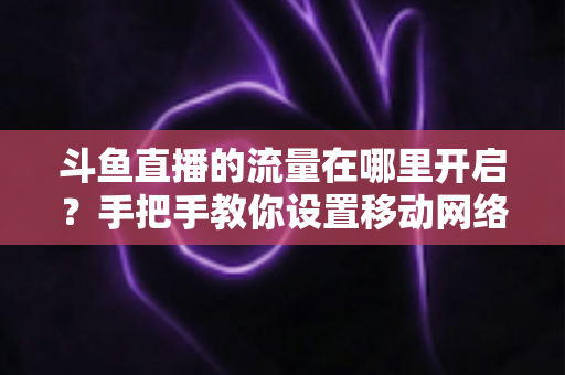 斗鱼直播的流量在哪里开启？手把手教你设置移动网络播放与实用省流攻略