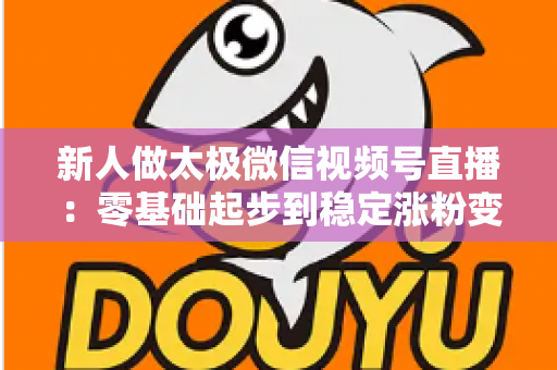 新人做太极微信视频号直播：零基础起步到稳定涨粉变现的实战全攻略