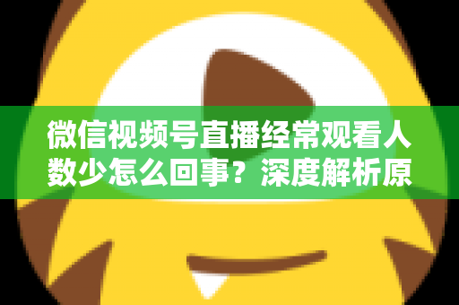 微信视频号直播经常观看人数少怎么回事?深度解析原因与提升观看量的实用指南 微信视频号直播经常观看人数少怎么回事?深度解析原因与提升观看量的实用指南